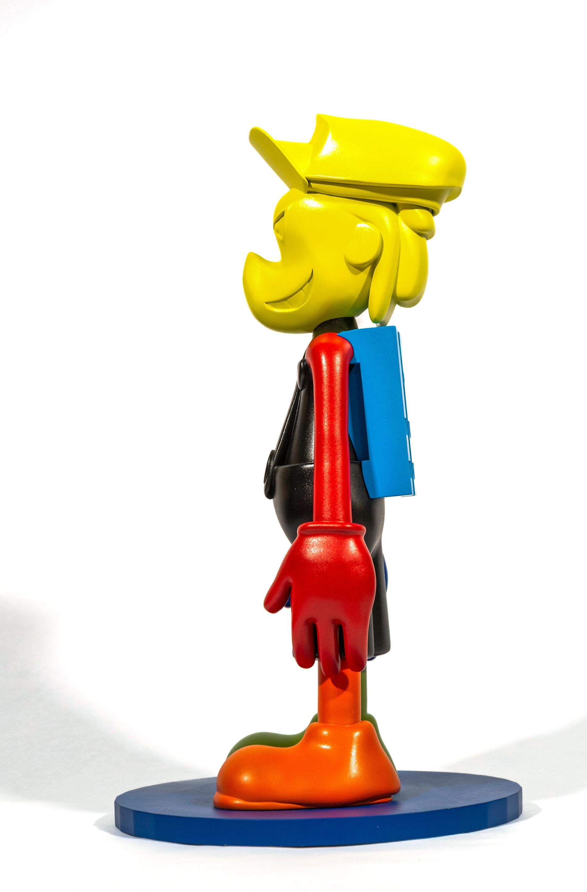 XOX Chill Multicolored 1/4 - graphic, pop-art, figurative, resin sculpture For Sale 4