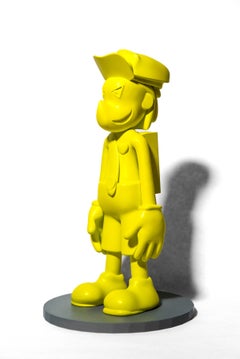 XOX Chill Yellow 1/10 - graphic, pop-art, figurative, resin sculpture