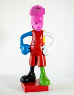 XoX Hipster Kiddo Pink - sculpture, resin and paint