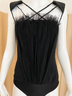 Viktor Rolf Black Bodysuit with shoulder pads