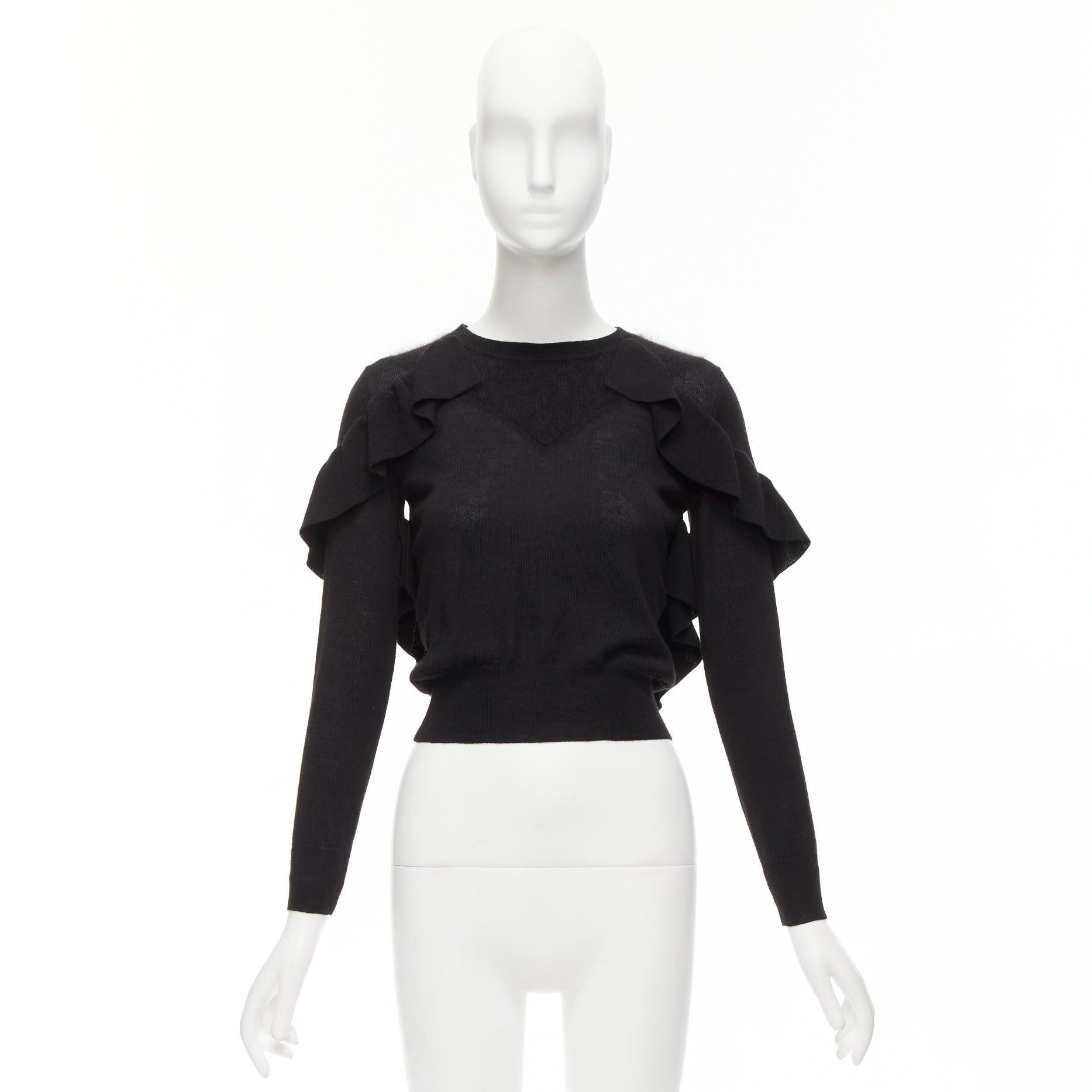 VIKTOR & ROLF jersey corto con volantes laterales de lana virgen de seda y cachemira negro XS
Referencia: AAWC/A01094
Marca: Viktor & Rolf
Material: Lana virgen, seda, cachemira
Color: Negro
Patrón: Sólido
Cierre: Pullover
Fabricado en: