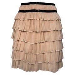 Viktor & Rolf Blush Chiffon Tiered Skirt