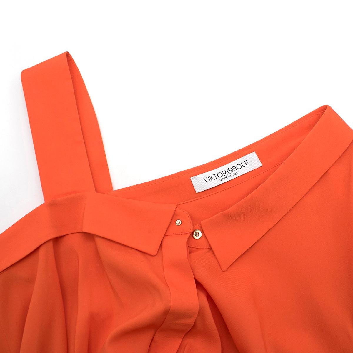 Viktor & Rolf Neon Orange Top US 6 In Excellent Condition For Sale In London, GB