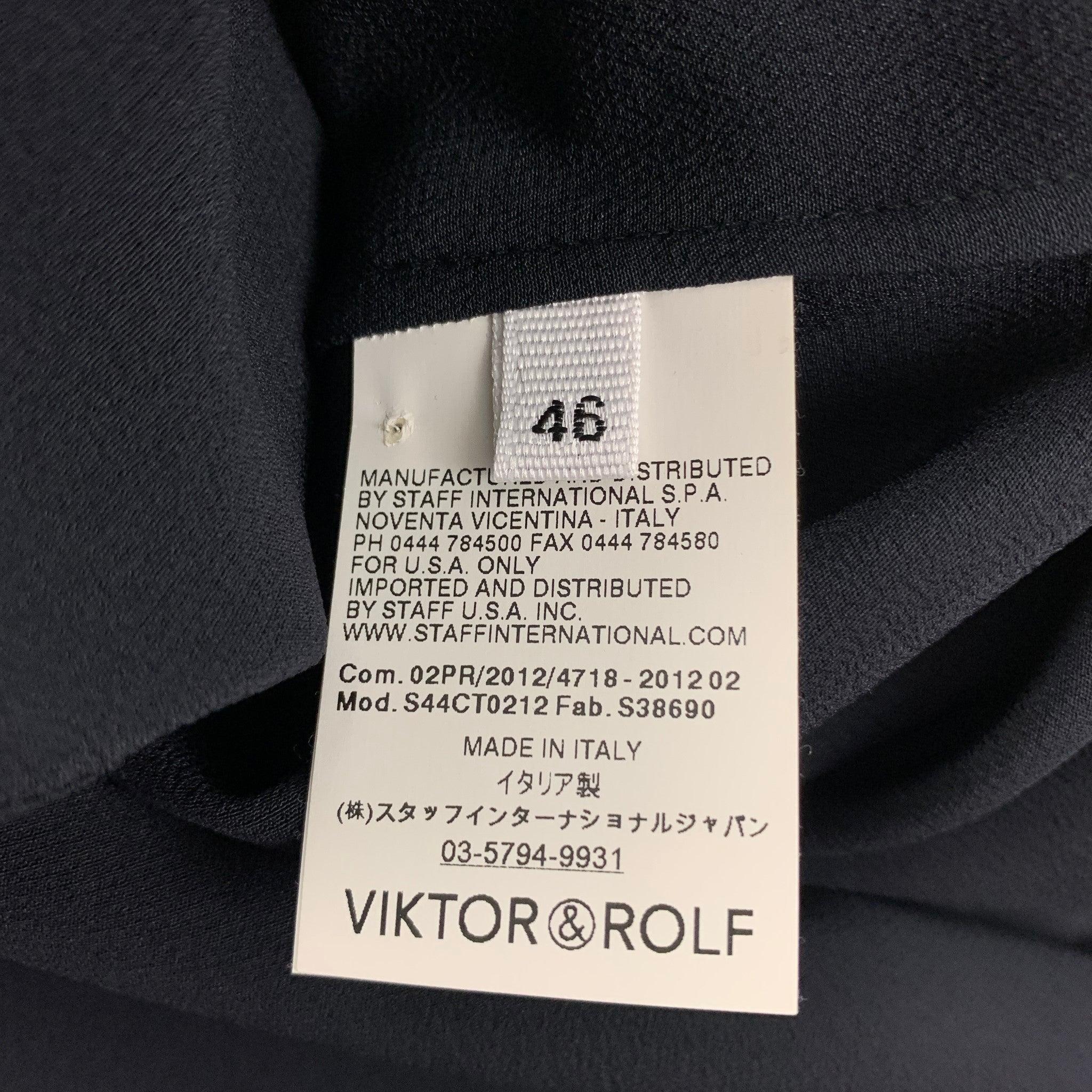 VIKTOR & ROLF Size 10 Black Silk Dress For Sale 2