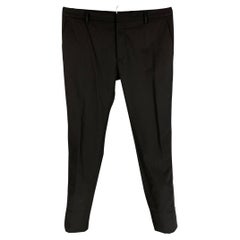 VIKTOR & ROLF Size 34 Black Wool Tuxedo Dress Pants