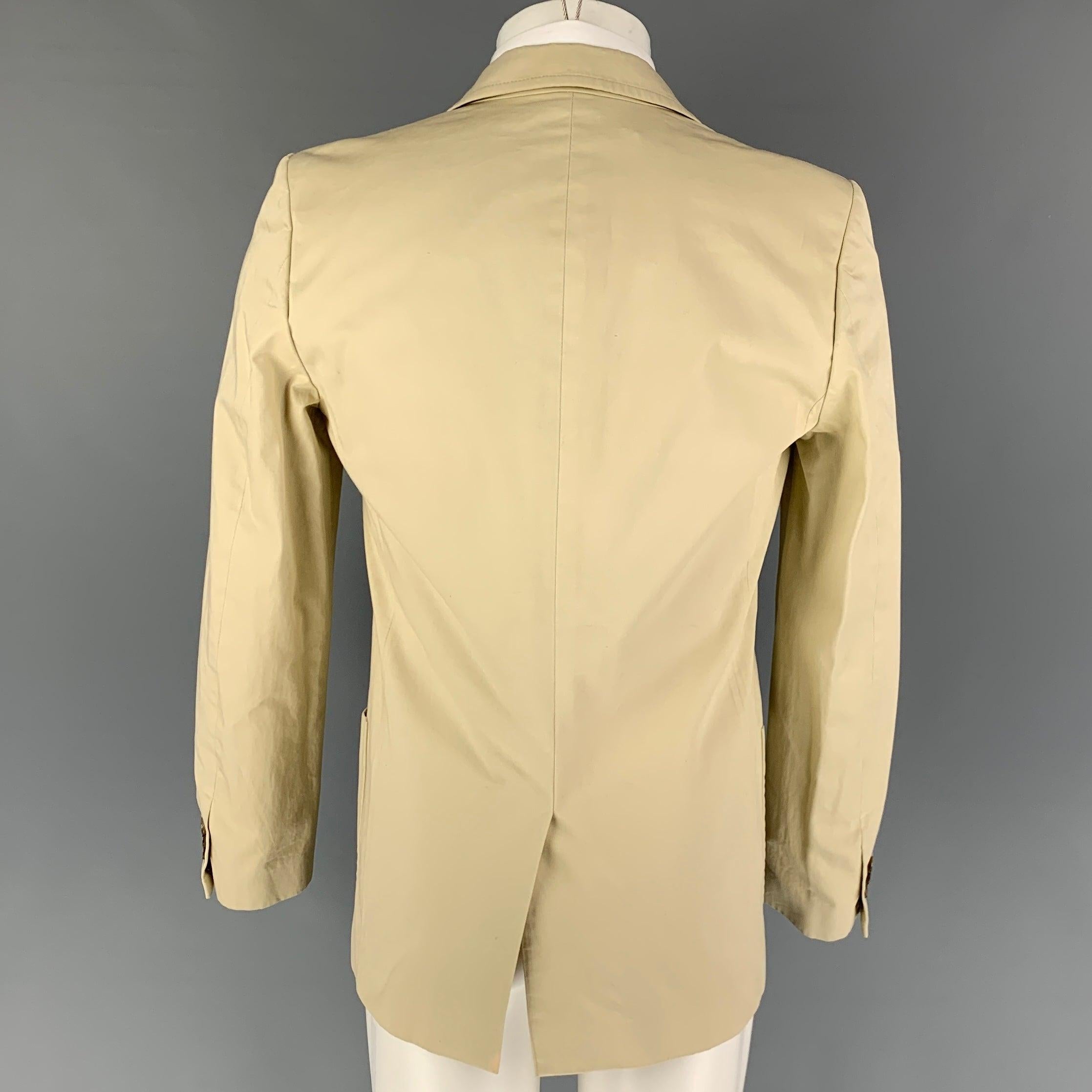 VIKTOR & ROLF Size 36 Beige Applique Cotton Metal Sport Coat In Excellent Condition For Sale In San Francisco, CA