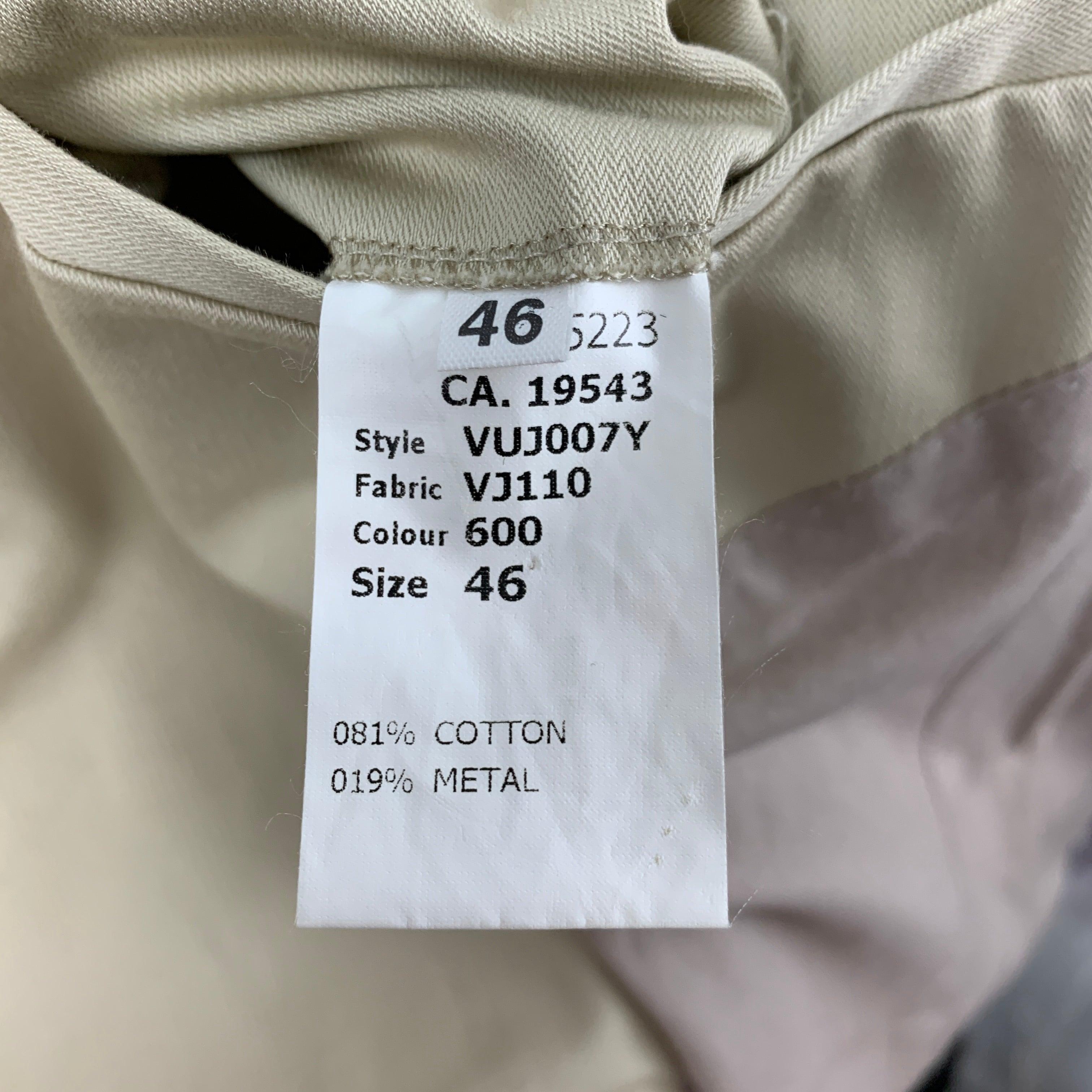 VIKTOR & ROLF Size 36 Beige Applique Cotton Metal Sport Coat For Sale 1