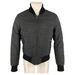 VIKTOR & ROLF Size 38 Black Ruched Polyester Zip Up Jacket