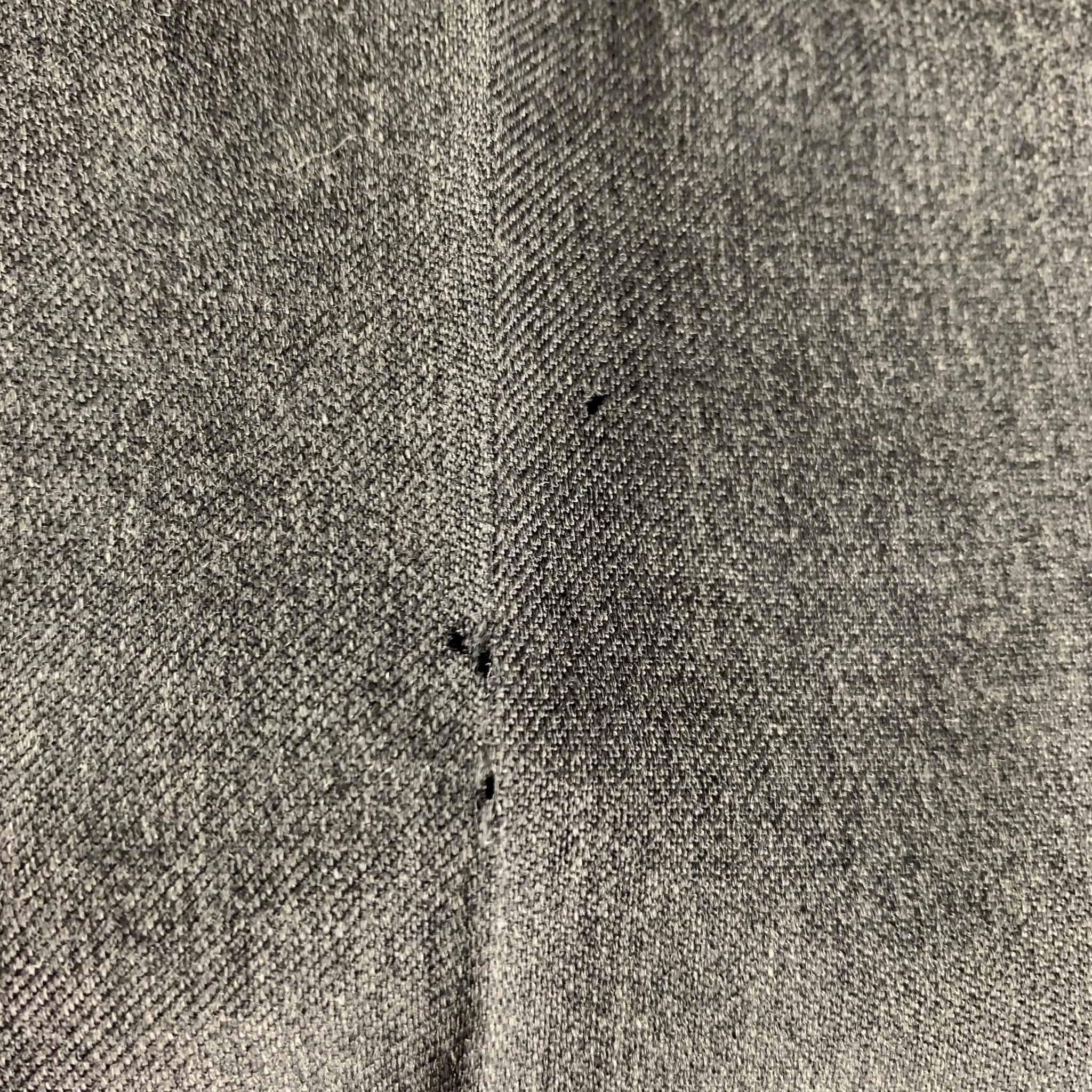 VIKTOR & ROLF Größe 38 Grau Schwarz Solid Wool Zip Fly Dress Pants im Zustand „Hervorragend“ im Angebot in San Francisco, CA