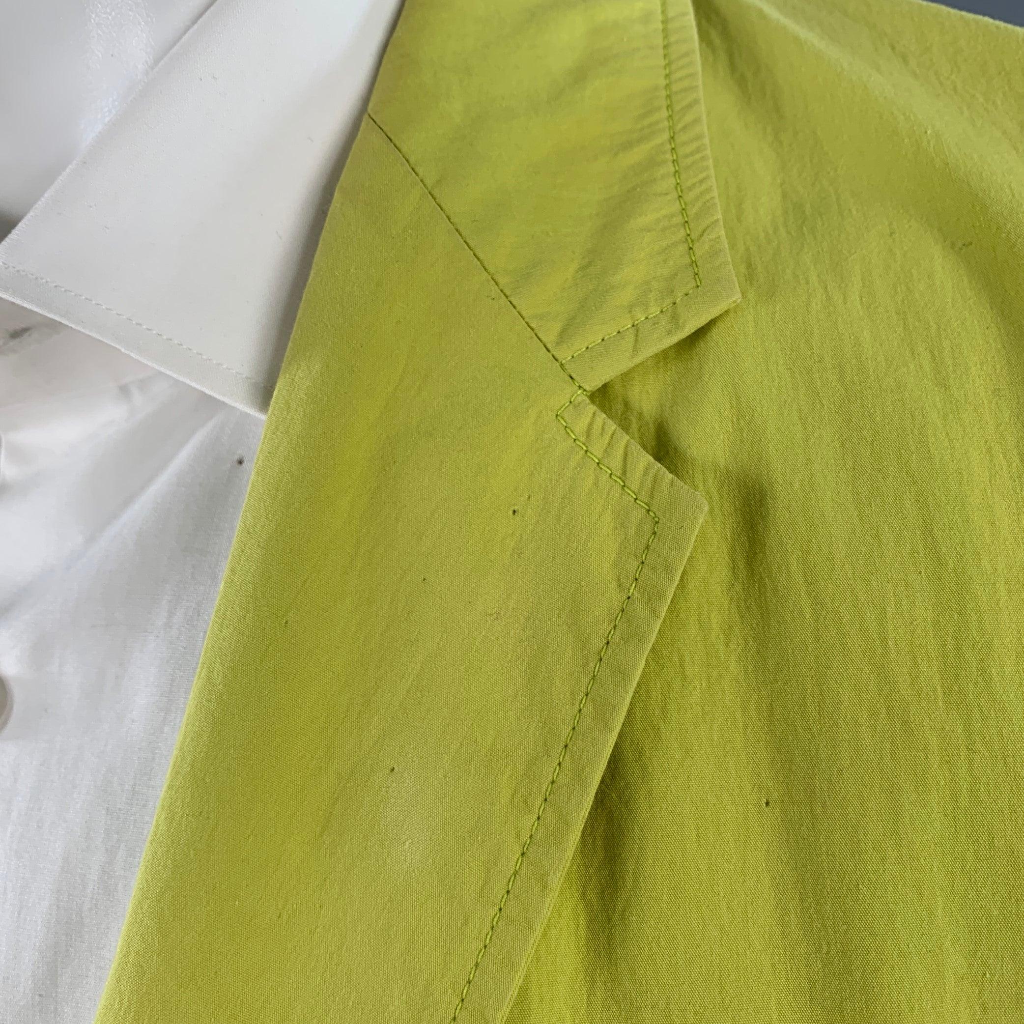 VIKTOR & ROLF Size 38 Yellow Cotton Blend Single Breasted Sport Coat For Sale 4