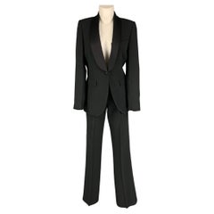 VIKTOR & ROLF Size 4 Black Rayon Acetate Tuxedo Pants Suit