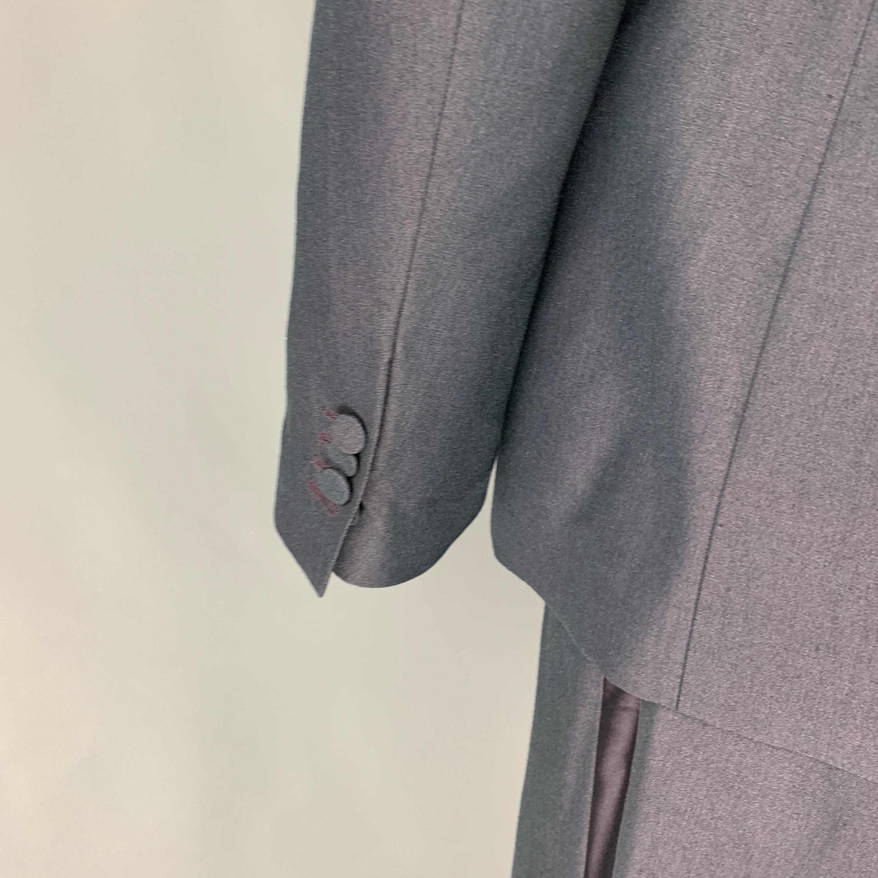 Men's VIKTOR & ROLF Size 42 Charcoal Silk Wool Tuxedo Suit