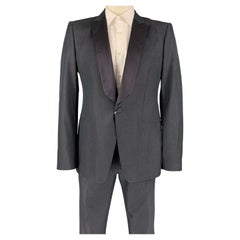 VIKTOR & ROLF Size 42 Charcoal Silk Wool Tuxedo Suit