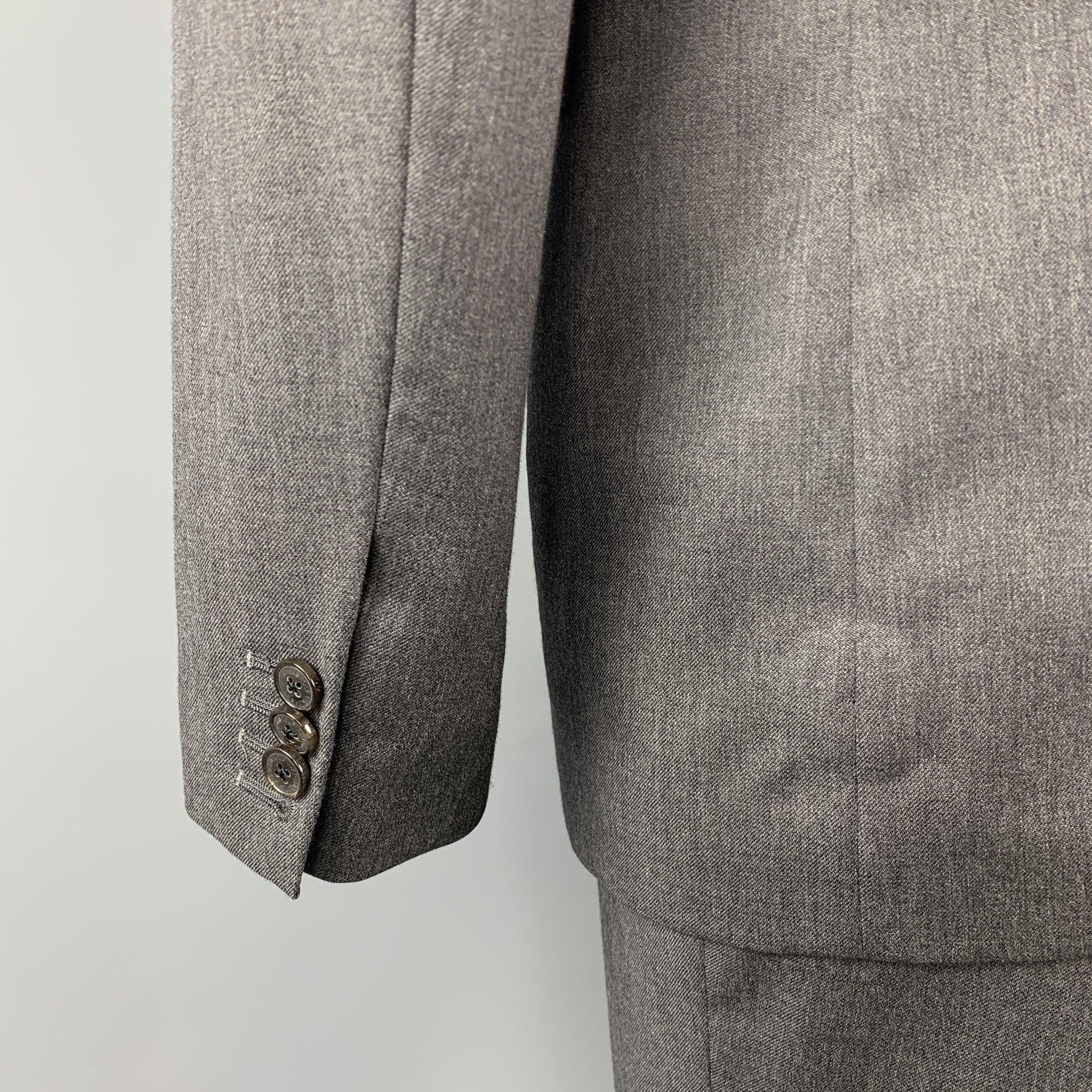 Men's VIKTOR & ROLF Size 42  Dark Gray Wool Regular Peak Lapel Suit For Sale