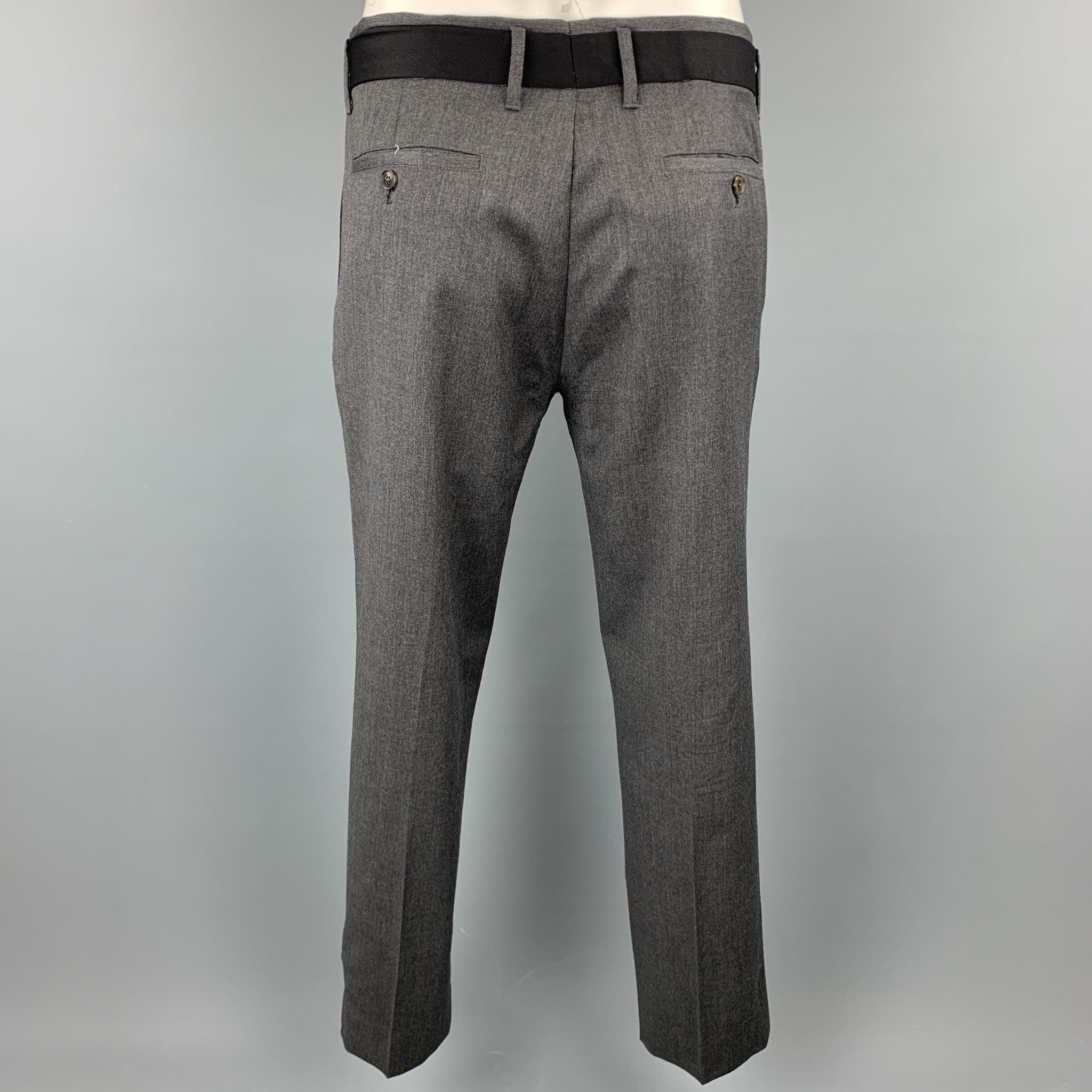 VIKTOR & ROLF Size 42  Dark Gray Wool Regular Peak Lapel Suit For Sale 2
