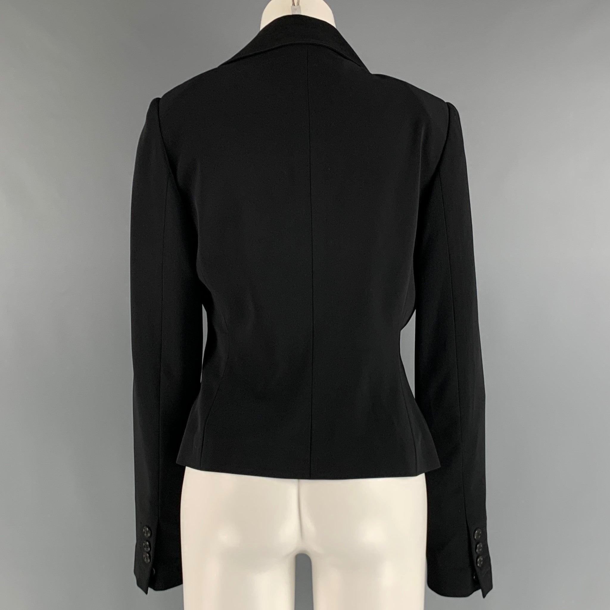 VIKTOR & ROLF Size 8 Polyester Spandex Solid Tuxedo Jacket Blazer In Excellent Condition For Sale In San Francisco, CA