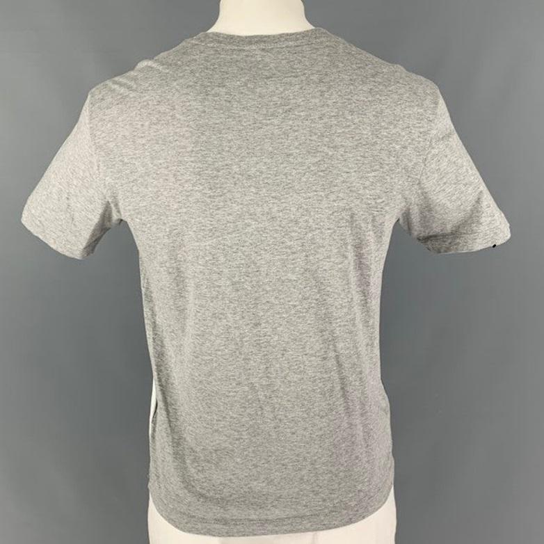 VIKTOR & ROLF Size L Grey Graphic Cotton Short Sleeve T-shirt In Excellent Condition For Sale In San Francisco, CA