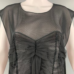 VIKTOR & ROLF Size M Black Polyester Mesh Shift Dress