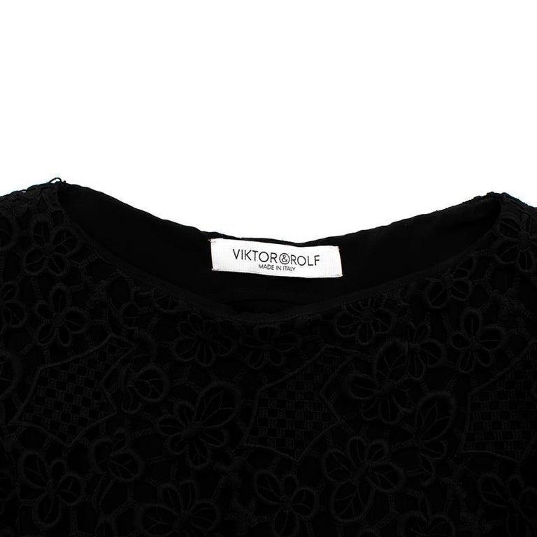 Viktor And Rolf Sleeveless Houndstooth And Lace Layered Dress Size Us 2 For Sale At 1stdibs
