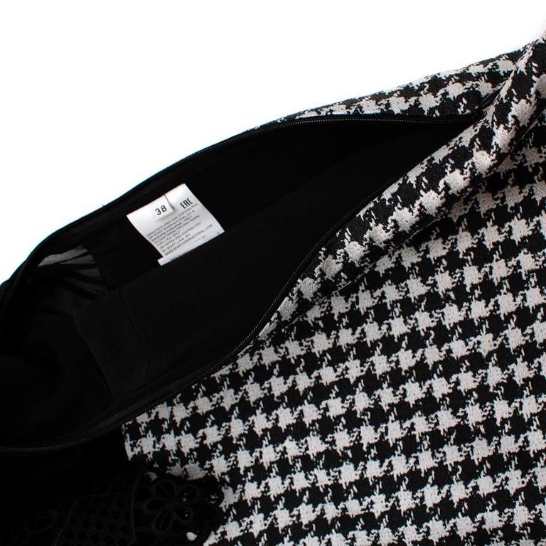 Viktor And Rolf Sleeveless Houndstooth And Lace Layered Dress Size Us 2 For Sale At 1stdibs