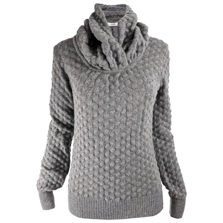 Viktor and Rolf Womens Wool and Angora Textured Knit Cowl Neck Sweater NWT  at 1stDibs | angora cowl neck sweater