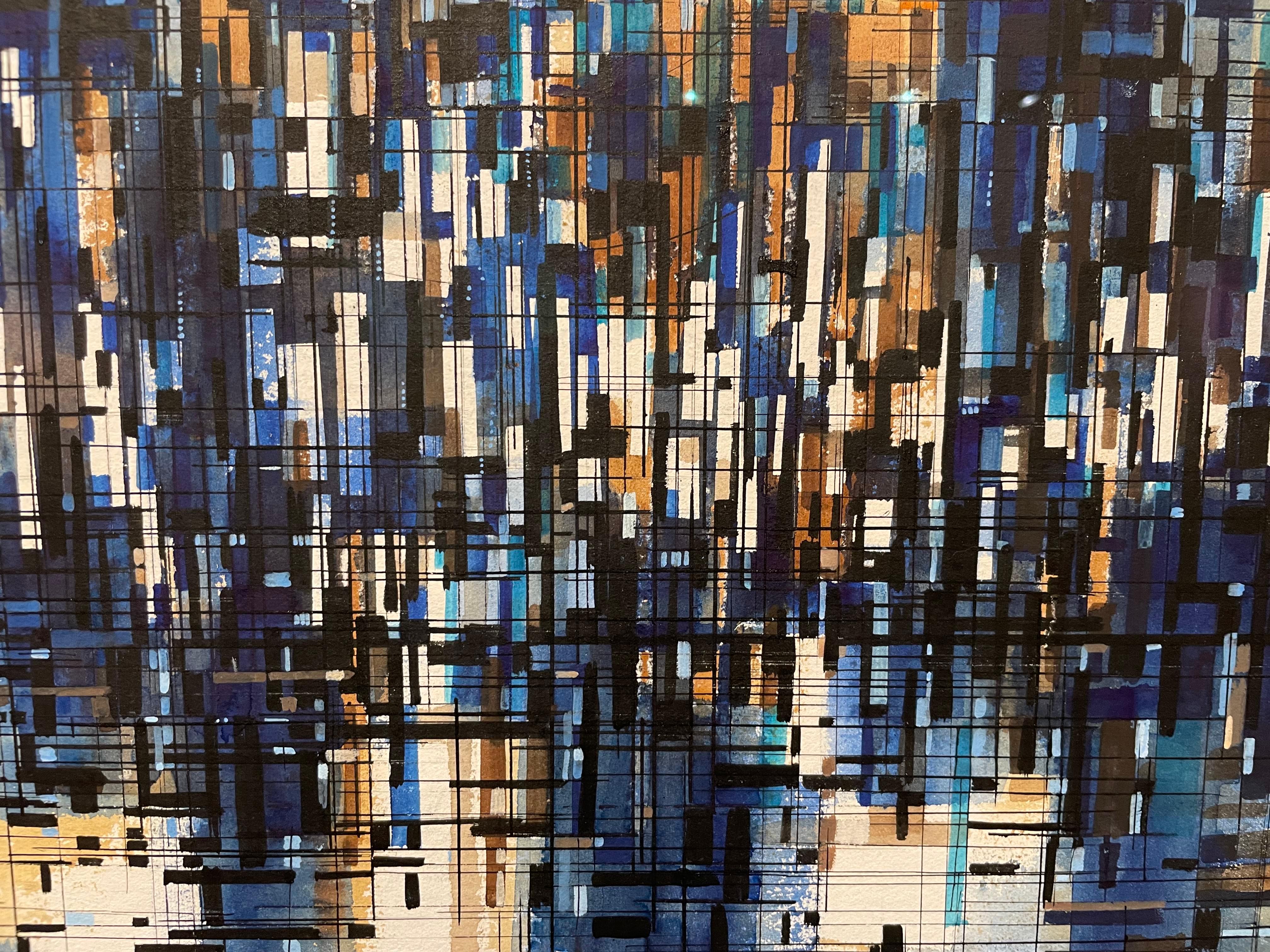 20th Century Abstract Cityscape, Cleveland School Artist For Sale 8