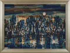 20th Century Abstract Cityscape, Cleveland School Artist