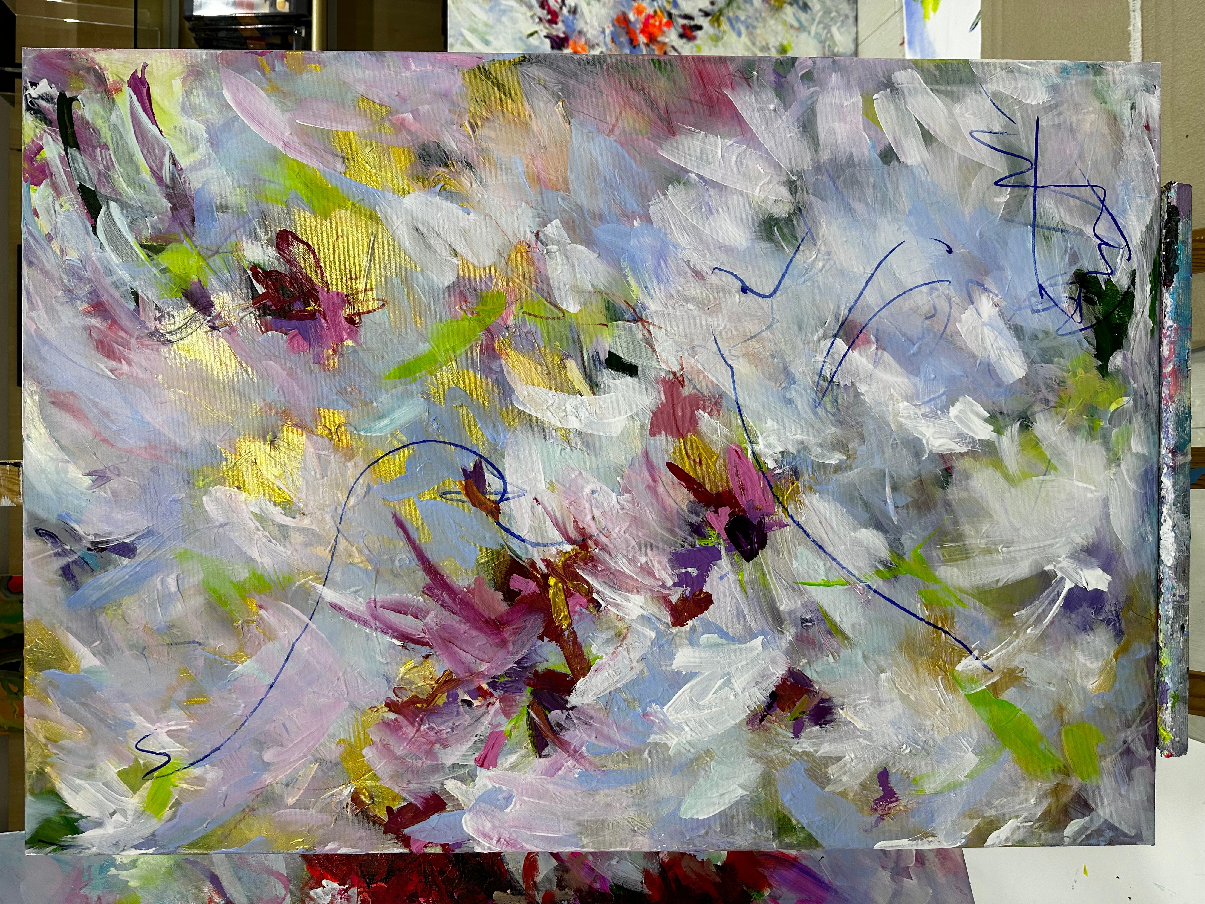 Exubérance - Viktoria Ganhao Peinture contemporaine abstraite en vente 5