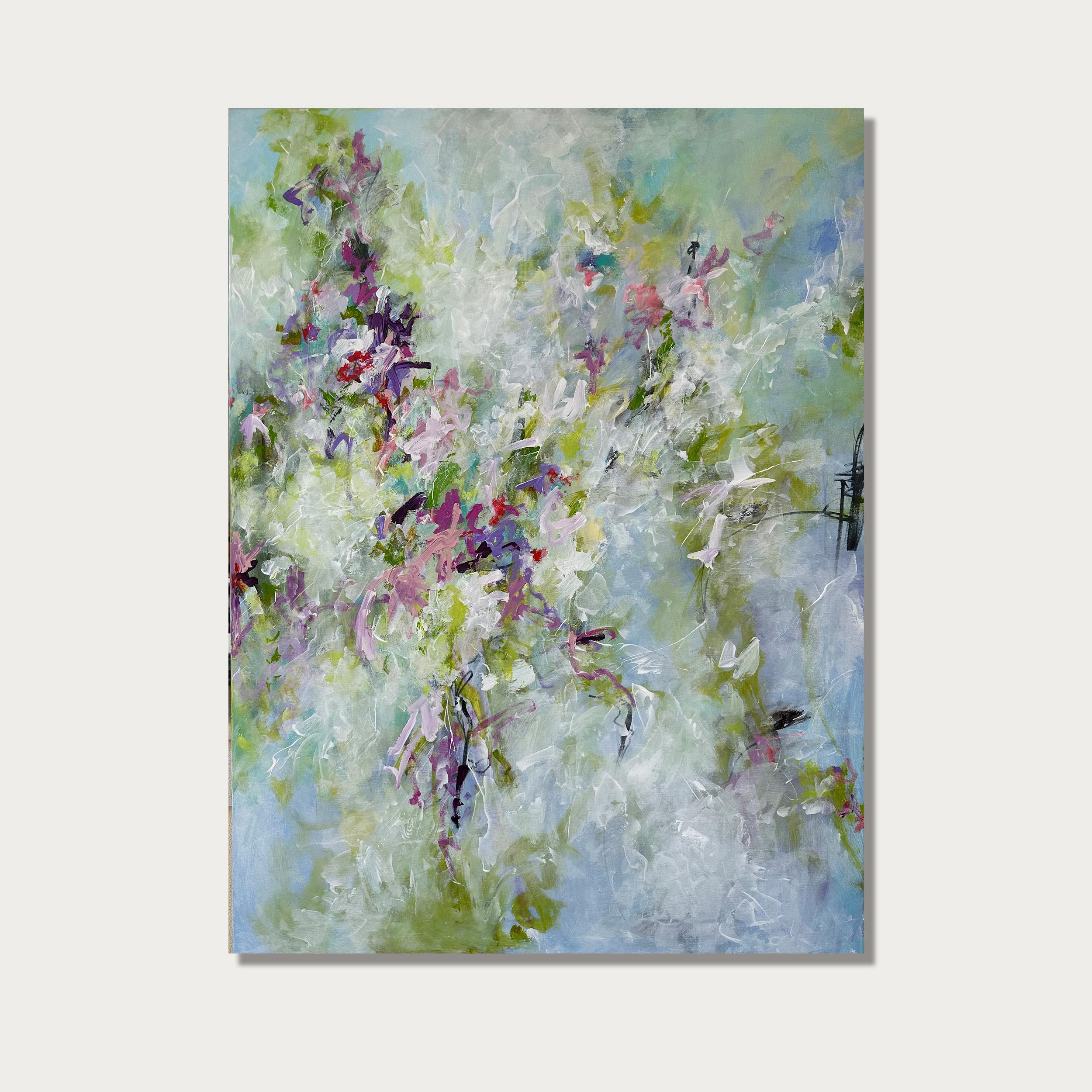 Floral  - Viktoria Ganhao Abstract Contemporary Painting in vendita 1