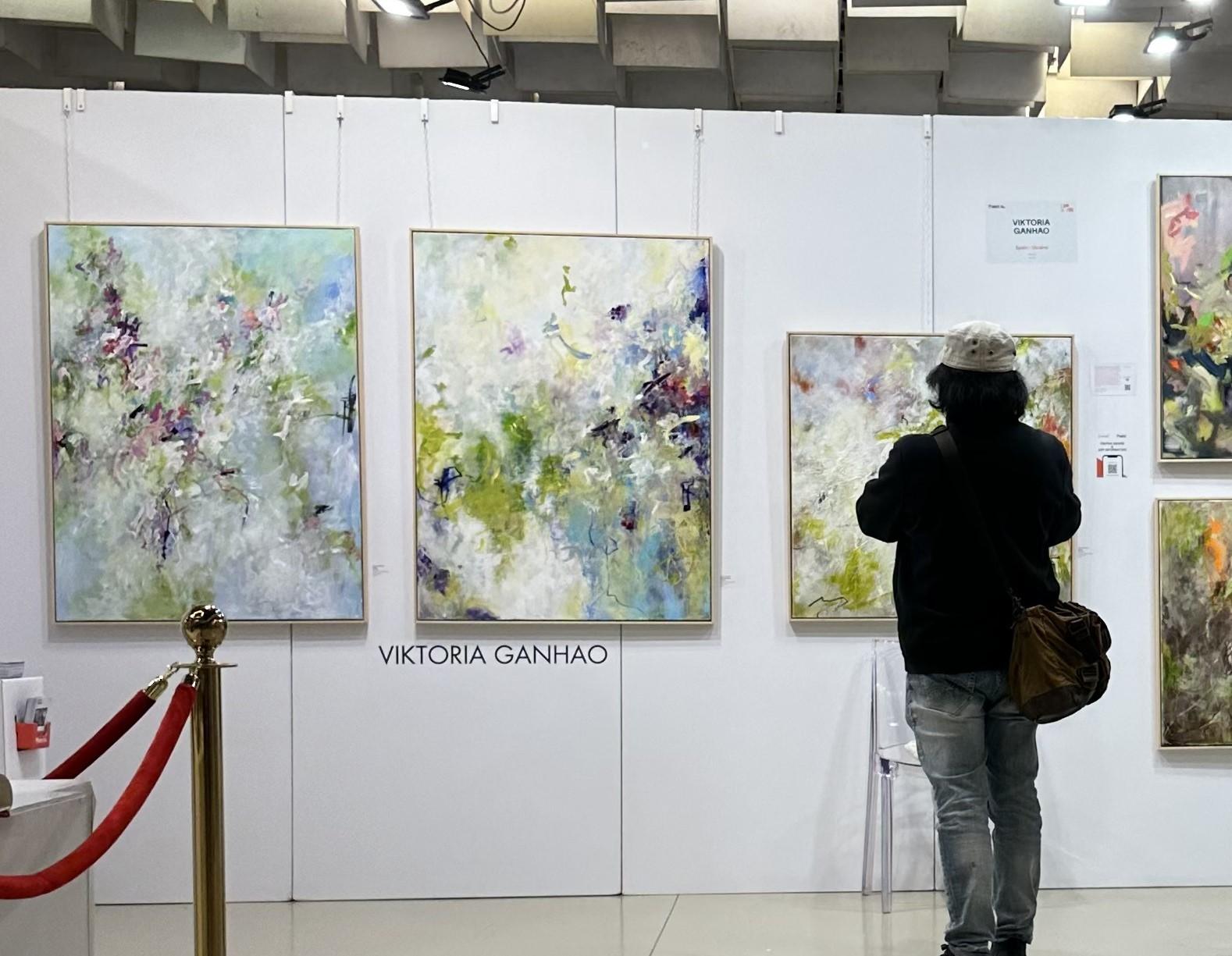 Floral  - Viktoria Ganhao Abstract Contemporary Painting in vendita 6