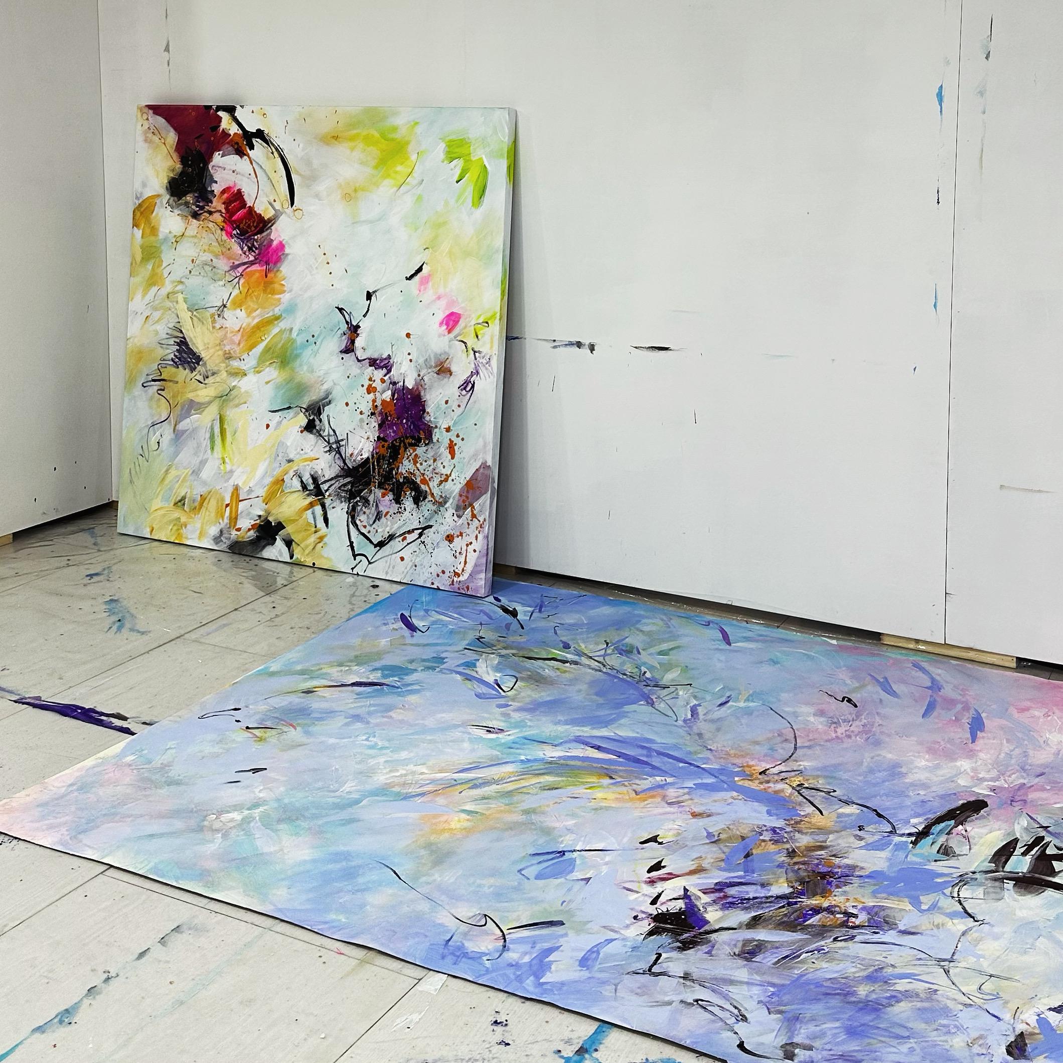 In movimento - Pittura astratta contemporanea di Viktoria Ganhao in vendita 4