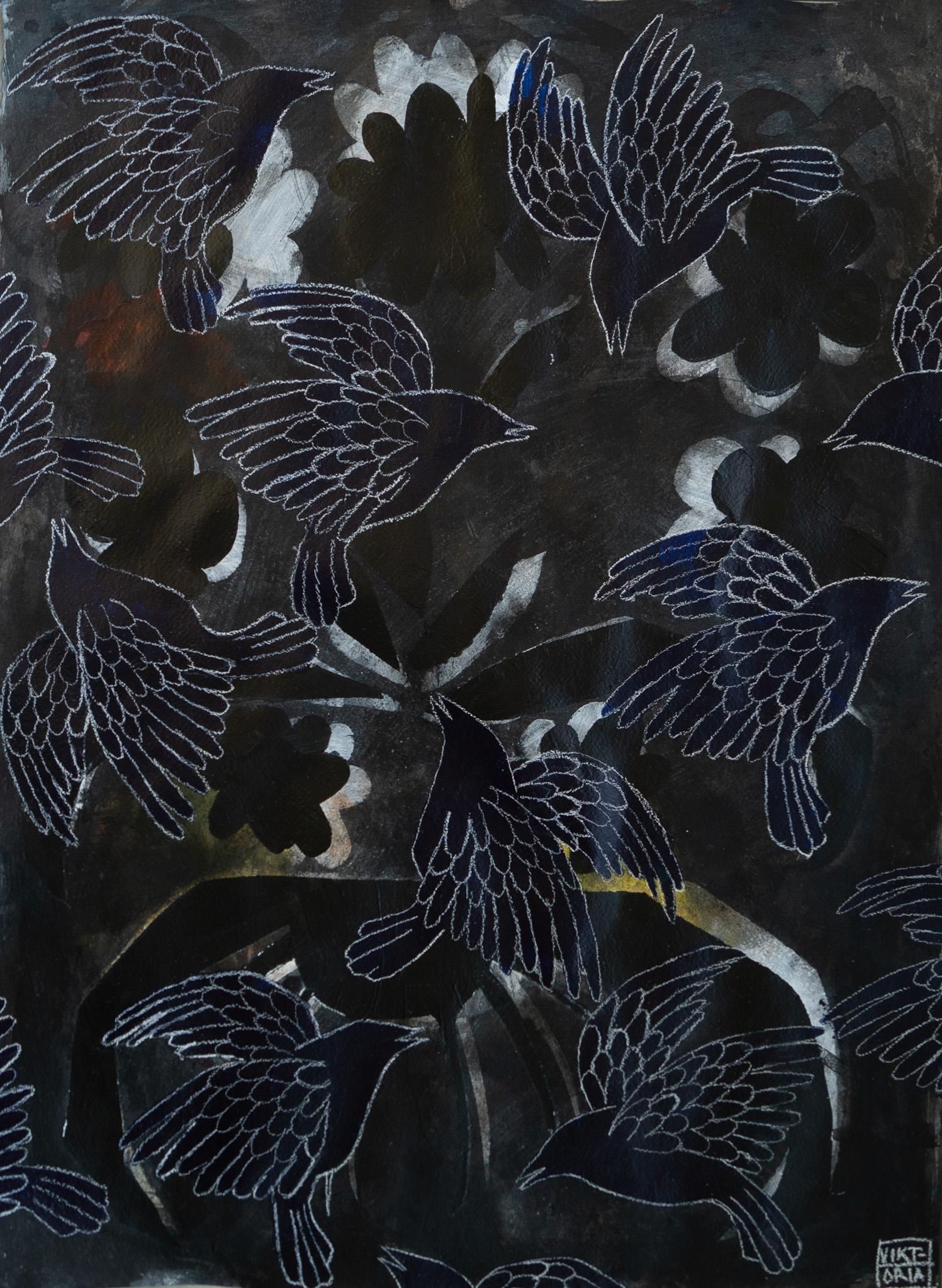 BLACKBIRD – Painting von Viktoria Nygren