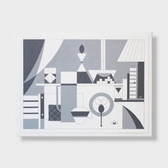 Abstract Geometric Still Life, "Cognac or Cappuccino?"