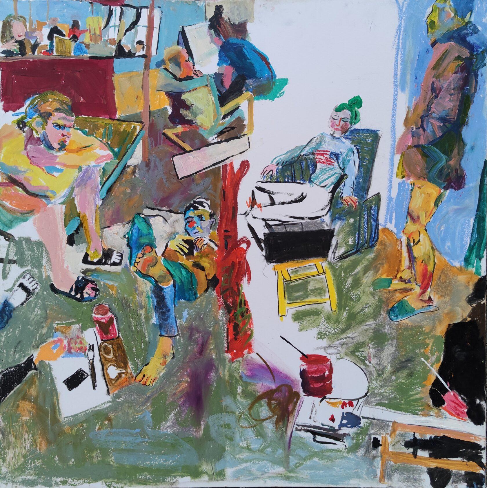 Taller en la Academia Arts, 70x70cm