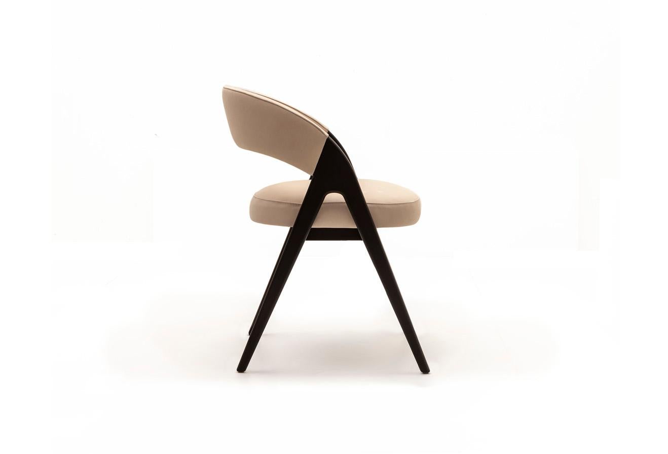 Viky Chair - a Modern Solid Wood Chair with Retro Feeling In New Condition For Sale In Beverly Hills, CA