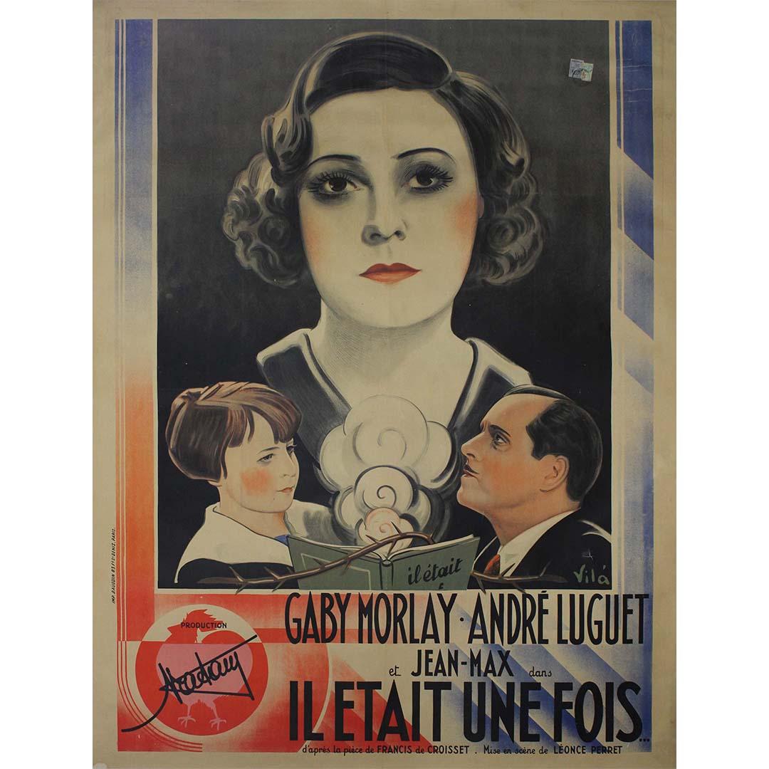 Original-Filmplakat von 1933 für "Il était une fois" (Once Upon a Time) - Kino – Print von Vila
