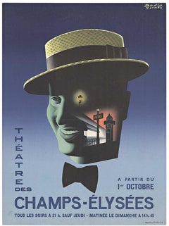 Original Theatre des Champs - Elysees Vintage French poster