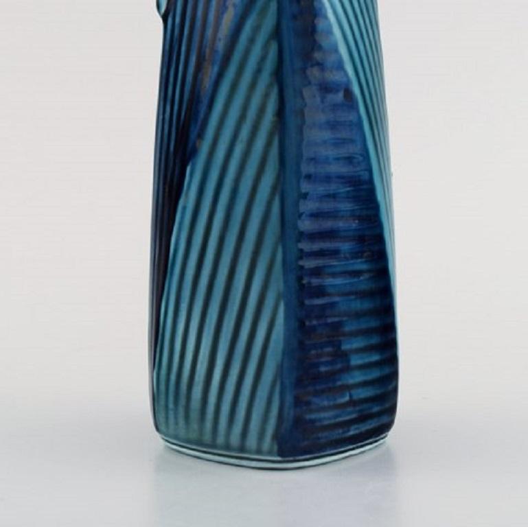 Swedish Vilhelm Bjerke Petersen for Rörstrand, Fasett Jug in Glazed Ceramics For Sale