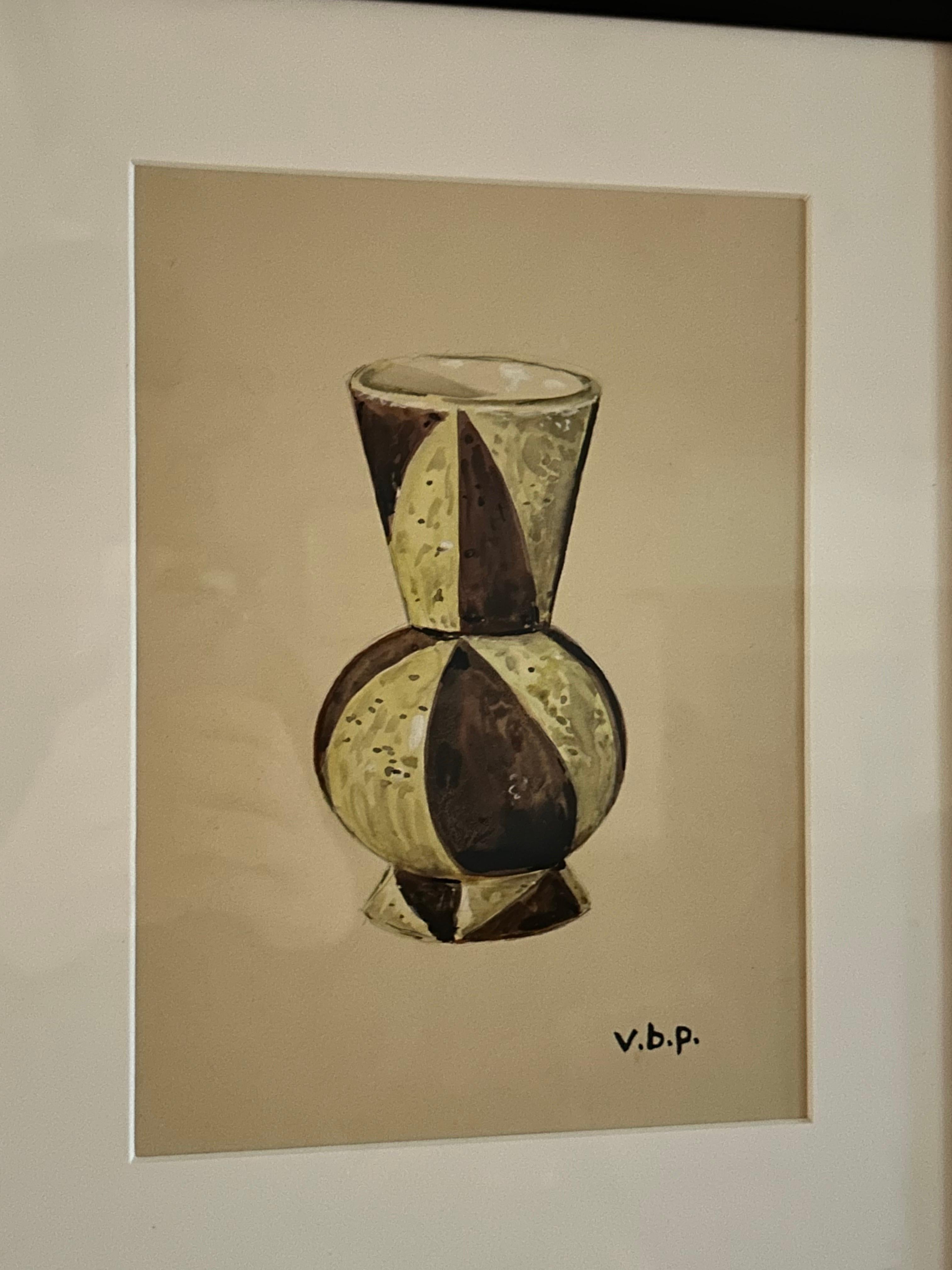 Vilhelm Bjerke Petersen - Studie einer Vase für Rörstrand, ca. 1950er Jahre (Skandinavische Moderne) im Angebot