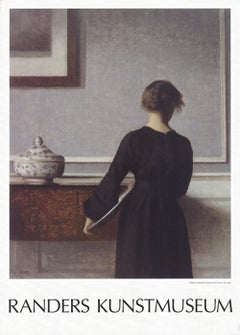 Vintage Vilhelm Hammershoi 'Interior with Woman Seen From the Back'