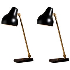 Vilhelm Lauritzen Black 'Radiohus' Table Lamps for Louis Poulsen