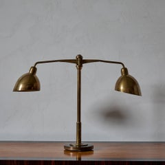 Vilhelm Lauritzen for Louis Poulsen Brass Two-Arm Desk Lamp
