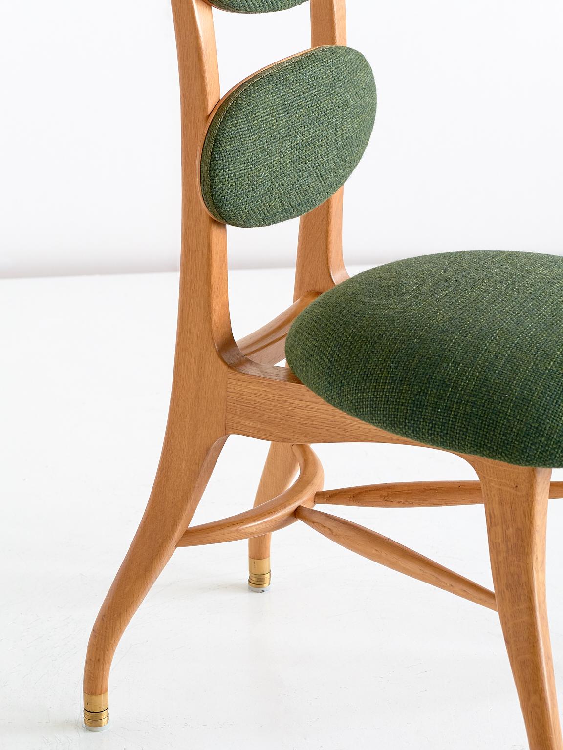 Vilhelm Lauritzen Musician Chair in Oak, Designed for Radiohuset, Denmark, 1950s In Good Condition In The Hague, NL