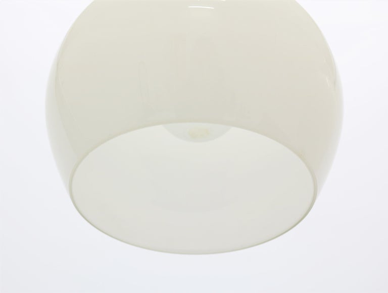 Vilhelm Lauritzen Pair Of B G Pendants In Opaline Glass And Brass Louis Poulsen For Sale At 1stdibs