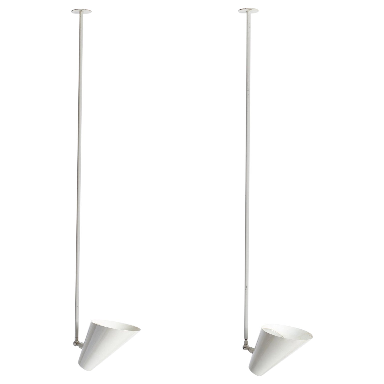 Vilhelm Lauritzen, Pendant Lights, Metal, Denmark, 1950s