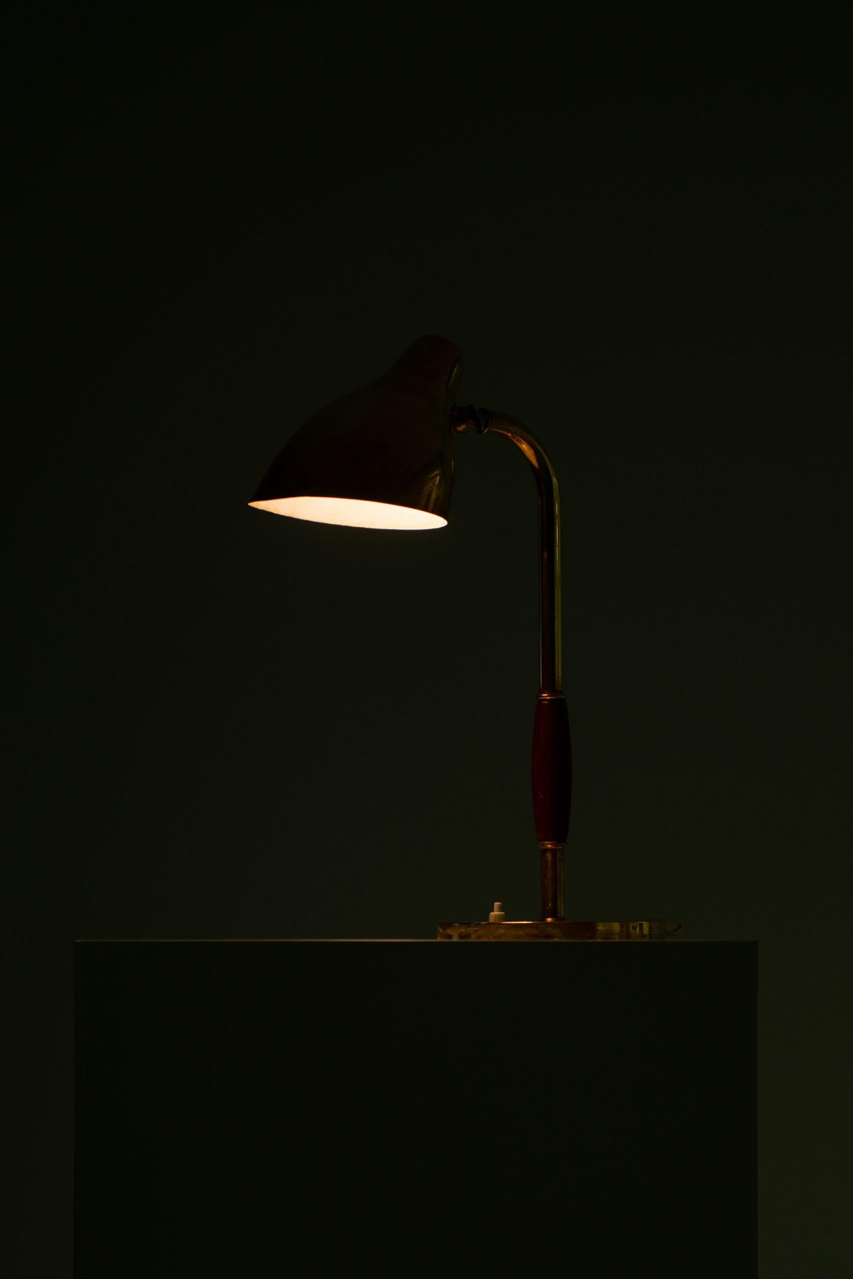 Brass Vilhelm Lauritzen Table Lamp Produced by Louis Poulsen in Denmark For Sale