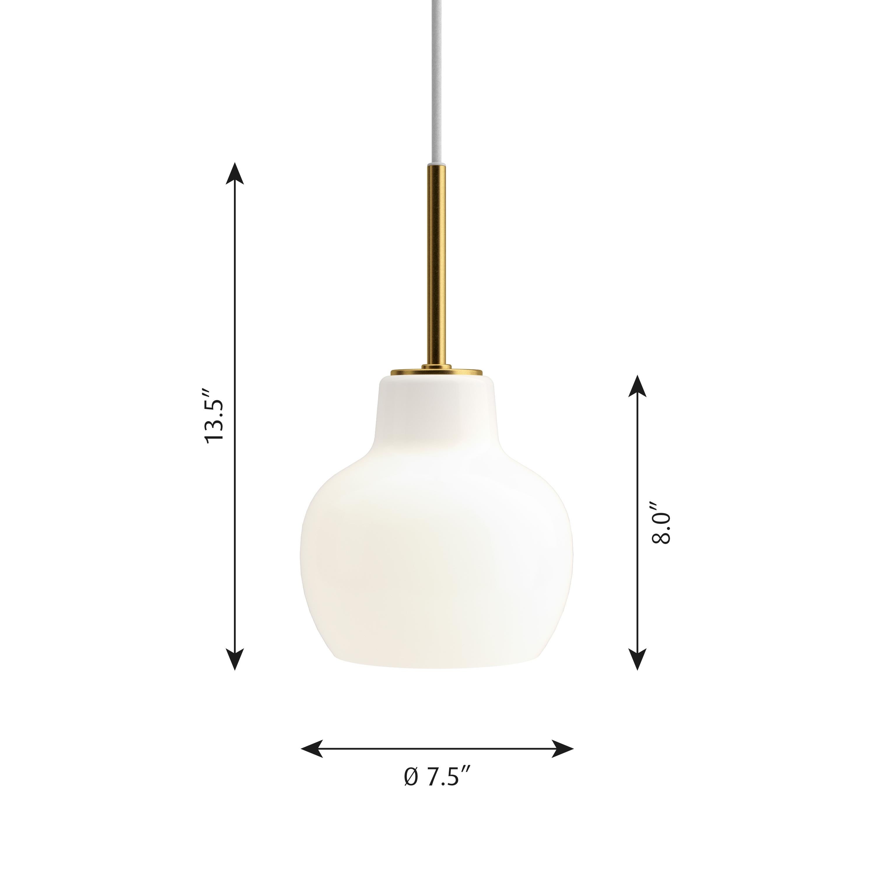 Vilhelm Lauritzen VL-2 Lampada da parete in ottone e vetro per Louis Poulsen in vendita 5