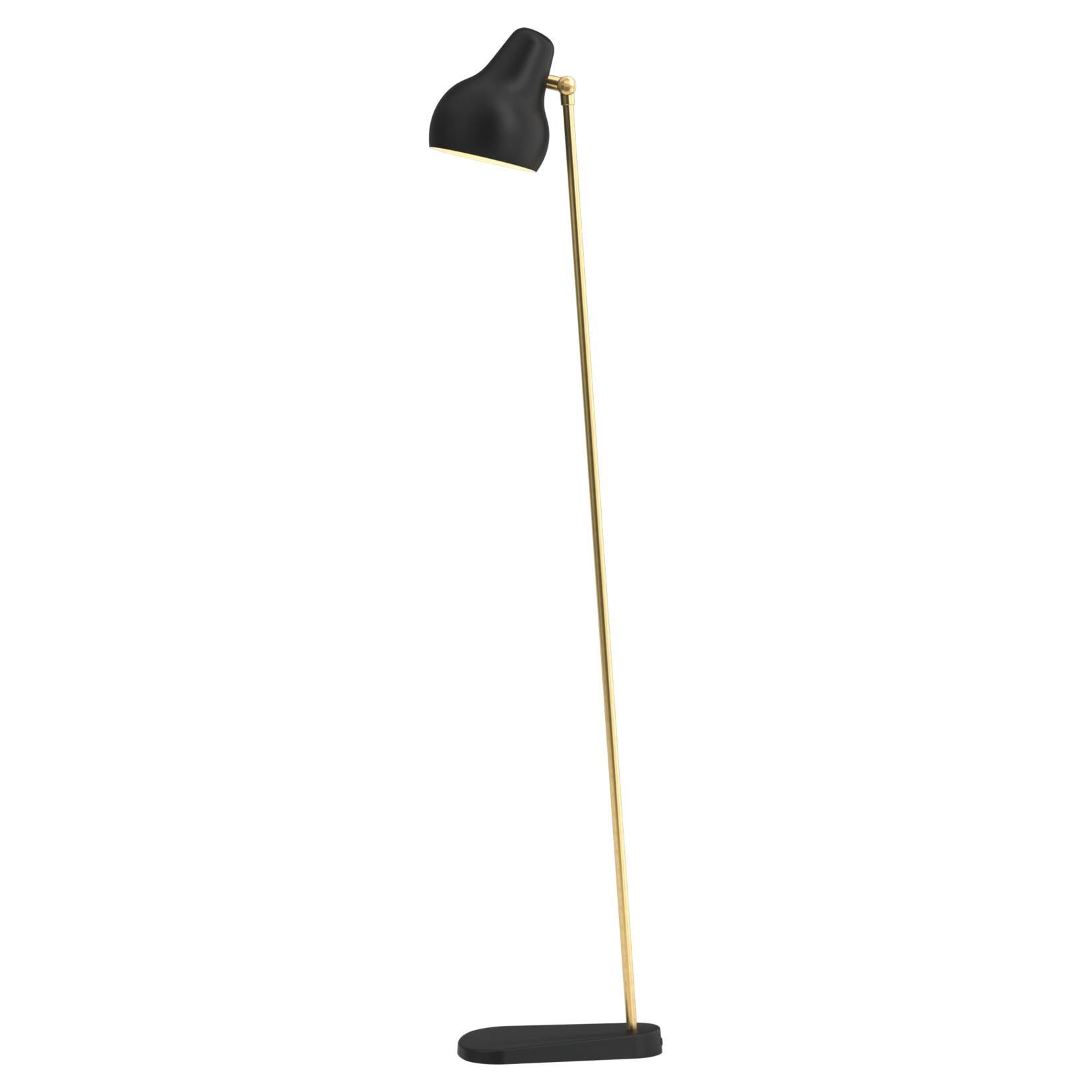 Vilhelm Lauritzen 'VL 38 ' Black Floor Lamp for Louis Poulsen