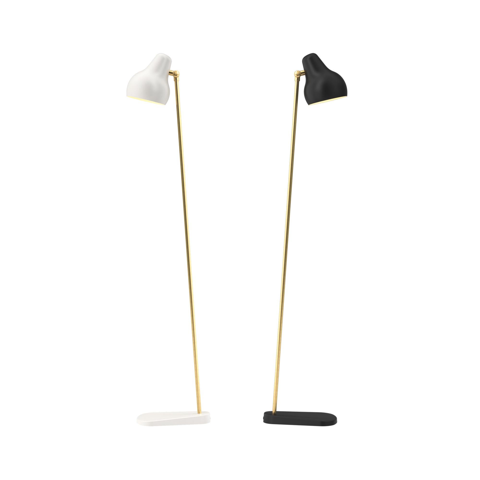 Laiton Lampadaire blanc 