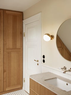 Vilhelm Lauritzen 'VL Studio' Wandleuchte aus Messing und Glas für Louis Poulsen